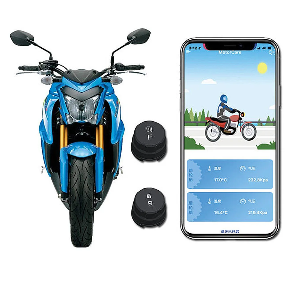 

Внешняя портативная мотоциклетная беспроводная система контроля давления в шинах M1, автомобильная высокоточная система контроля давления в шинах, Bluetooth TPMS