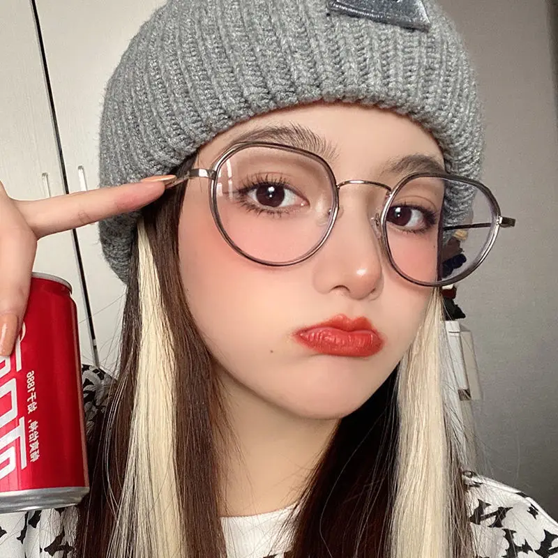 High-quality large frame glasses Myopia Glasses Women Men Nearsighted Eyewear Anti blue light Glasses with Diopters Minus -1.0