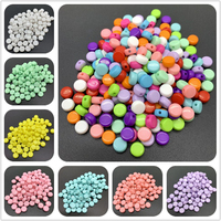 100pcs/Lot 7mm Acrylic Spaced Beads Oval Shape Spaced Beads For Jewelry Making DIY Handmade Bracelet Accessories