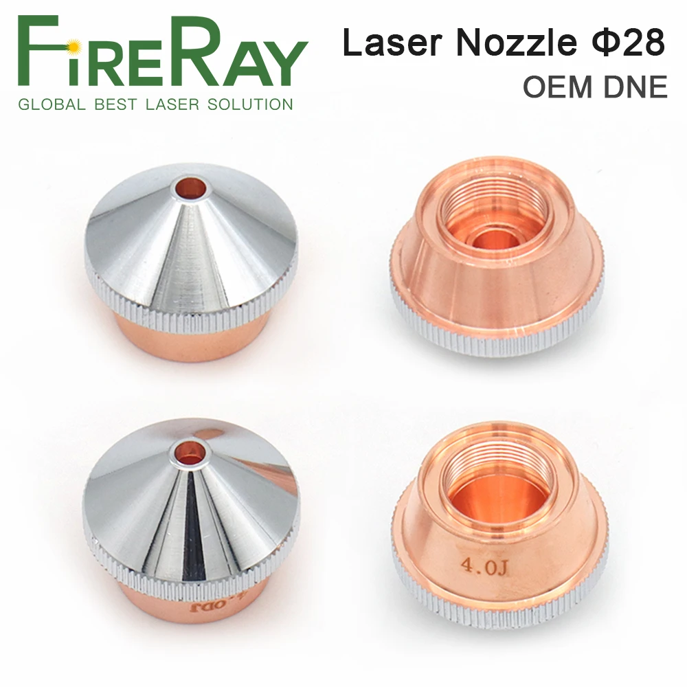 

FireRay DNE Type A Laser Nozzles Single Layer Double Layers Chrome-Plated Dia.28 H22 M14 for DNE Fiber Laser Cutting