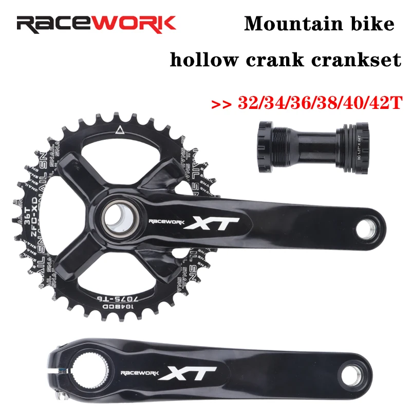 104BCD Bicycle Crank MTB Bike XT Crank With Bottom Bracket 170/175mm 32T 34T 36T 38T 40T 42T Narrow Wide Chainring Bicycle Parts