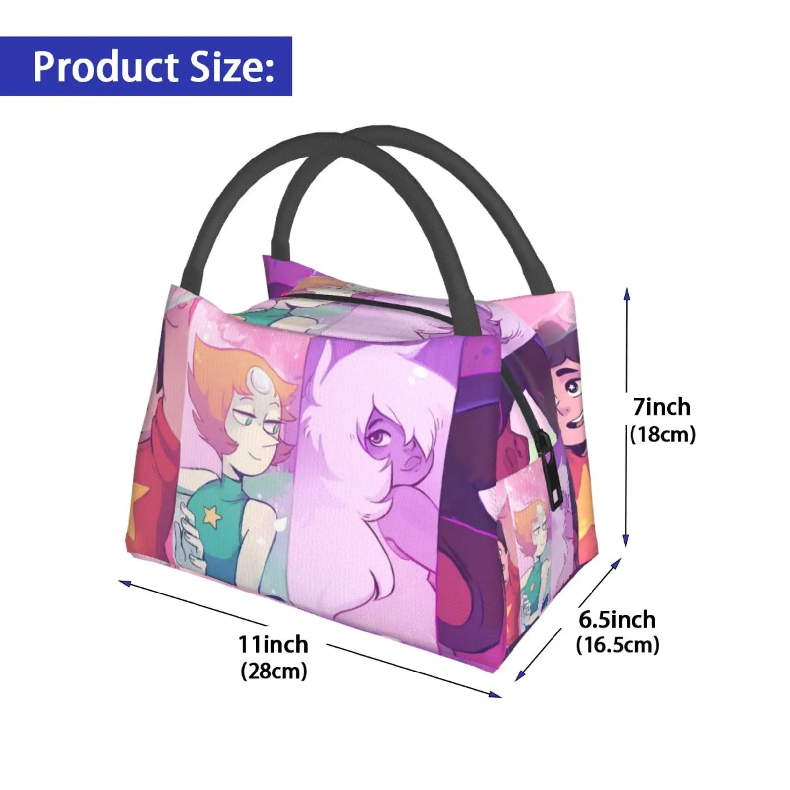 Cooler Lunch Bag Picnic Bag Gem Power 3314 Steven Universe Stevenuniverse Pearl Garnet Amethyst