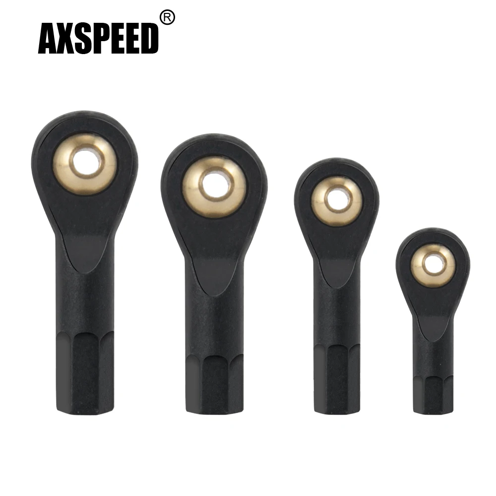 AXSPEED 10Pcs Plastic M2/M3 Link Rod Ball End Joint for Axial SCX10 TRX-4 1/10 RC Rock Crawler Car Accessories