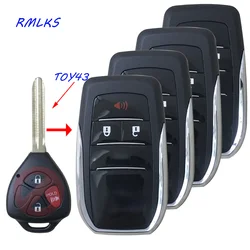 2/3/4 pulsanti aggiornato Flip Remote Key Case per Toyota Avlon Crown Corolla Camry RAV4 Reiz Yaris Prado Key Shell Toy43