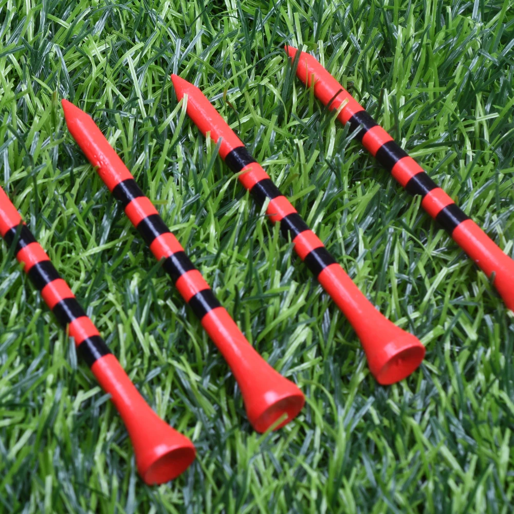 Professional Bamboo Golf Tees With Black Stripe Mark Scale 70mm 83mm Golf Accesories 2 size Golf Bamboo Tee