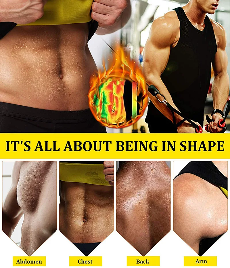 Ropa moldeadora adelgazante para hombre, chaleco de sudor, quemador de grasa, cinturón corporal, cintura, Body Building, camiseta sin mangas para