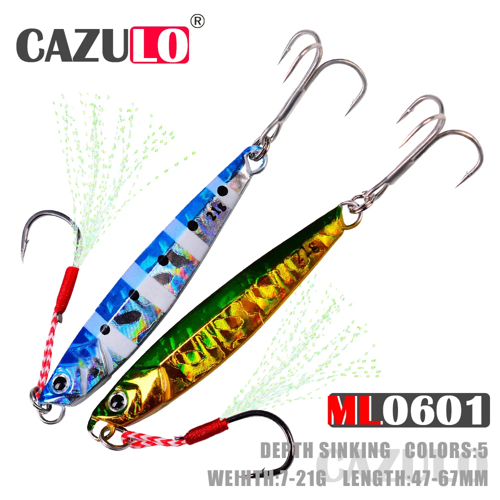 

Sinking Metal Jig Fishing Lure Iscas Artificiais Bass Weights 7-21g Baits Pesca Accesorios Mar For Seabass Fish Articulos Leurre