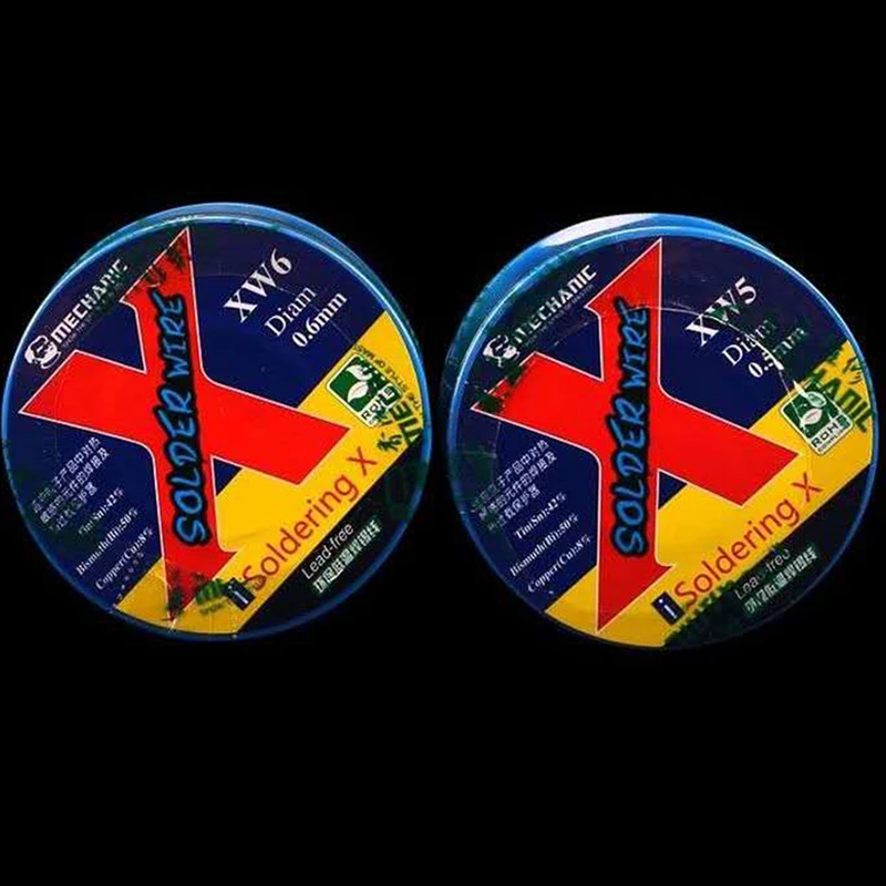 MECHANIC XW 0.5/0.6mm 50g  Mild Rosin Core Lead-Free Sn42/Bi50/Cu8 138℃ Low Melting Point High-Purity Solder Wire Soldering Flux
