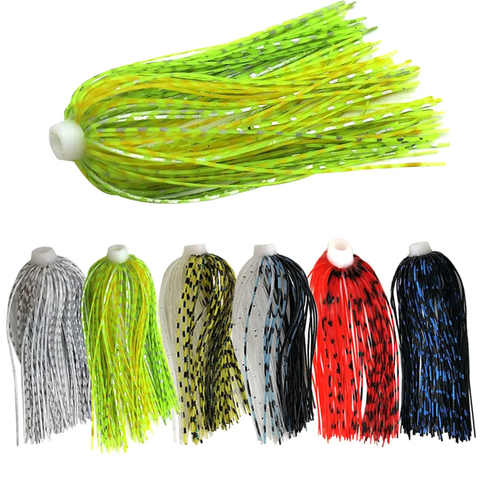 5 teile/los 88 Stränge 70mm Silica gel Röcke Elastische loch Regenschirm röcke Angeln Zubehör Buzzbaits Spinner Buzz Köder – Detail 1