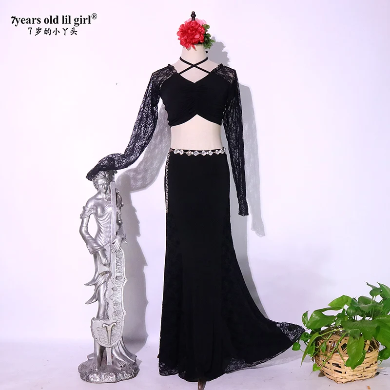 

Tribal Belly Dance Practice Performance Dress Korean Lace Suit Brand Design CBB107