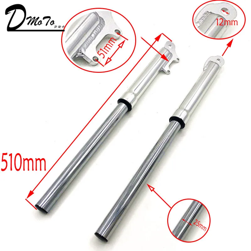 510mm Front fork shock absorption 25Mm for Mini Dirt pit bike Small cross motor 2 stoke Engine off-road motorcycle