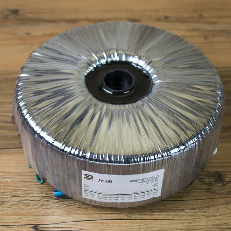 1500W ring cow 220v to double 70v two groups + single 12v three groups of pure copper wire high-power toroidal transformer