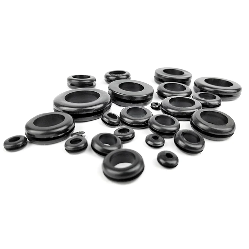 10PCS 3/4/6/8/10MM  Wire Rubber Grommets Ring External Circlip For Protects Wire Cable Hose Custom Part Double Sided Armature