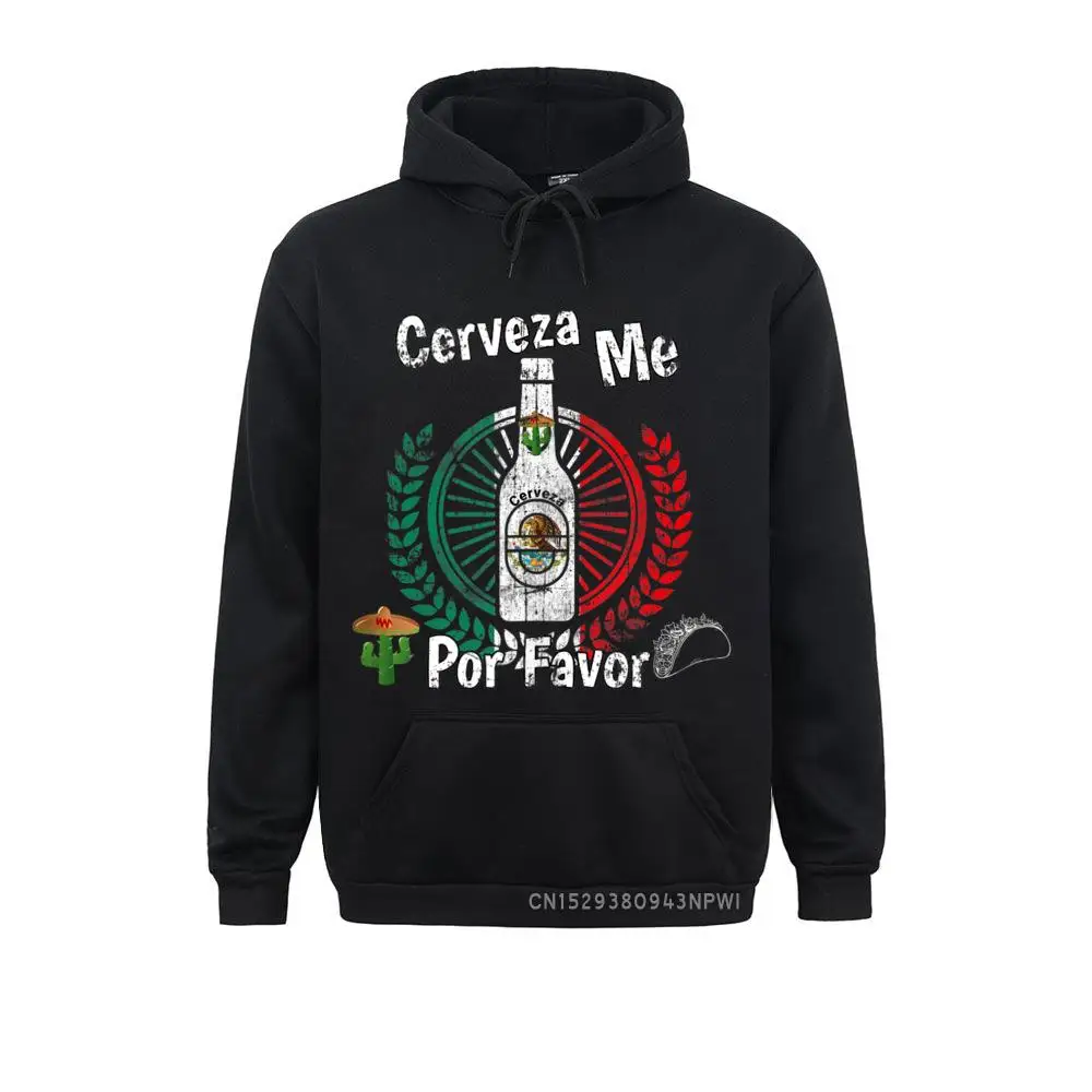 Cerveza Me Por Favor Europe Long Sleeve Hoodies Father Day Men Sweatshirts Slim Fit Hoods On Sale