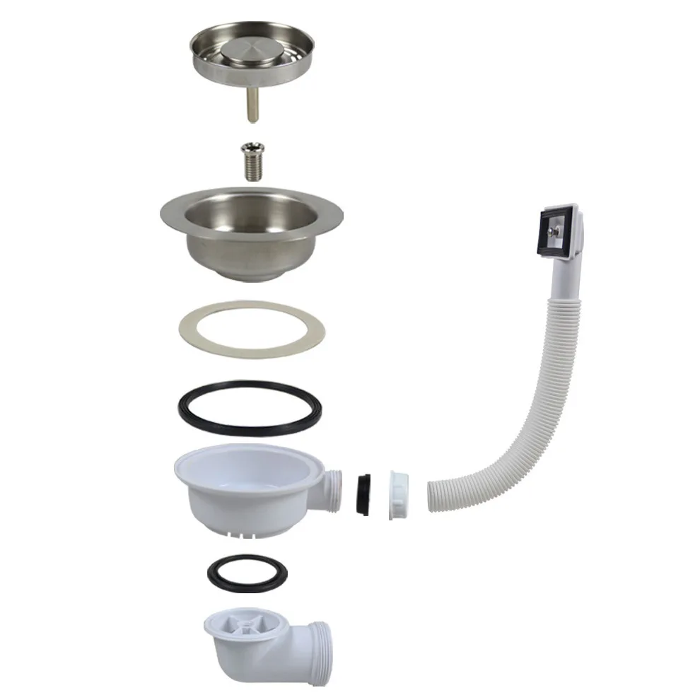 MTTUZK Kitchen Sink ociekacz z przelewem 114mm średnica ociekacz do filtr do zlewu spustowy odpływ MTK300