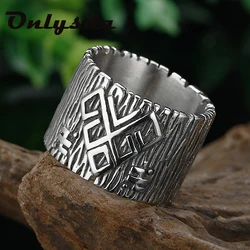 Amuleto Rozhanitsa Rune fasce larghe Magic Pagan 316L anello in acciaio inossidabile Talisman Jewelry Cool Stuff Man Rings alta qualità