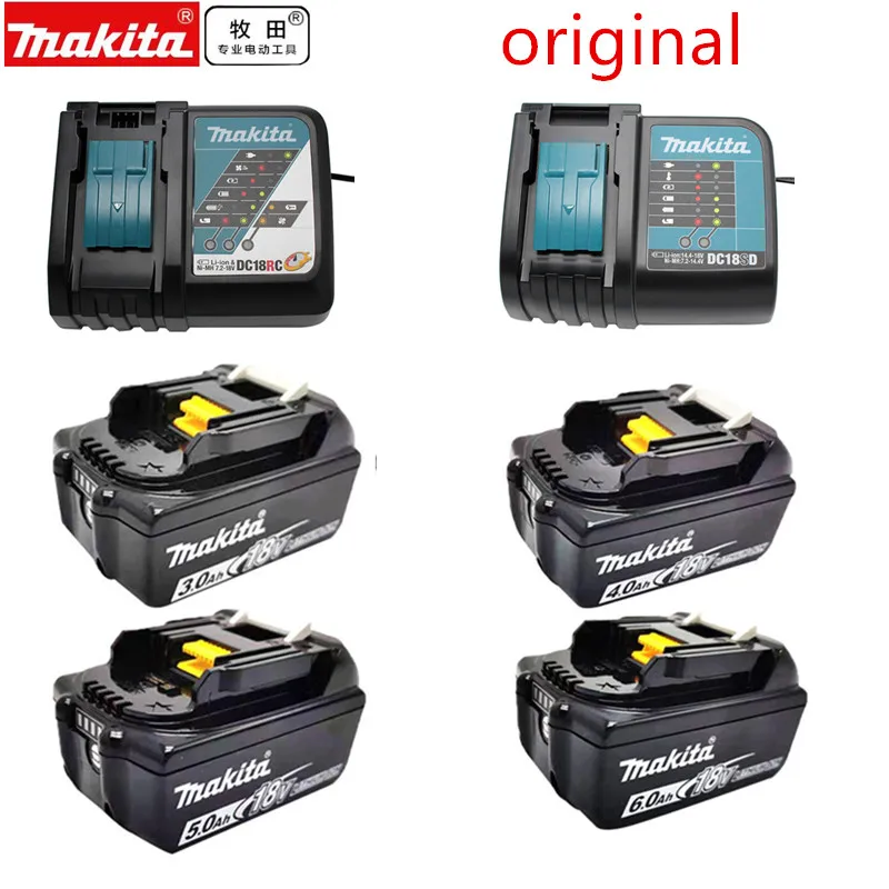 

battery original MAKITA 18V 3.0A 4.0A 5.0A 6.0A charger for BL1830B BL1840B BL1850B BL1860B BL1860 BL1850DC18RCT DC18RC DC18SD