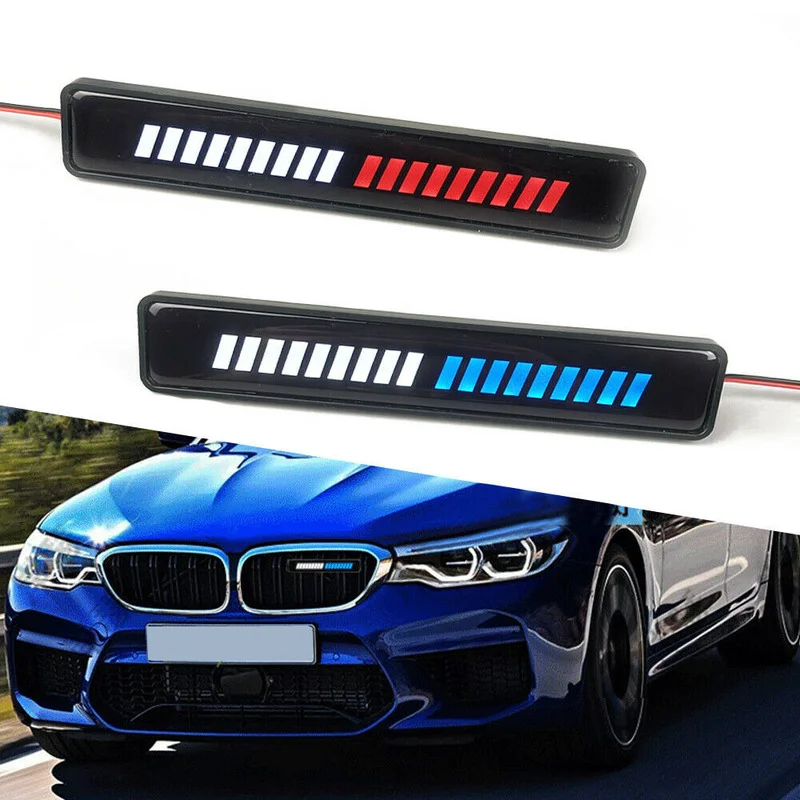 

LED Light Lamp Car Tuning Front Grille Badge Illuminated Decal Sticker Decor Universal Exterior Parts Gadget Car Accessories