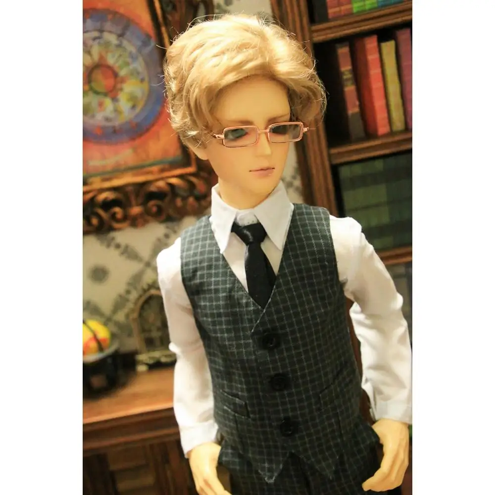 [wamami] 511# Grey Suit Coat Uniform For 1/4 MSD 1/3 DZ SD AOD Male Dolls Dollfie Outfits