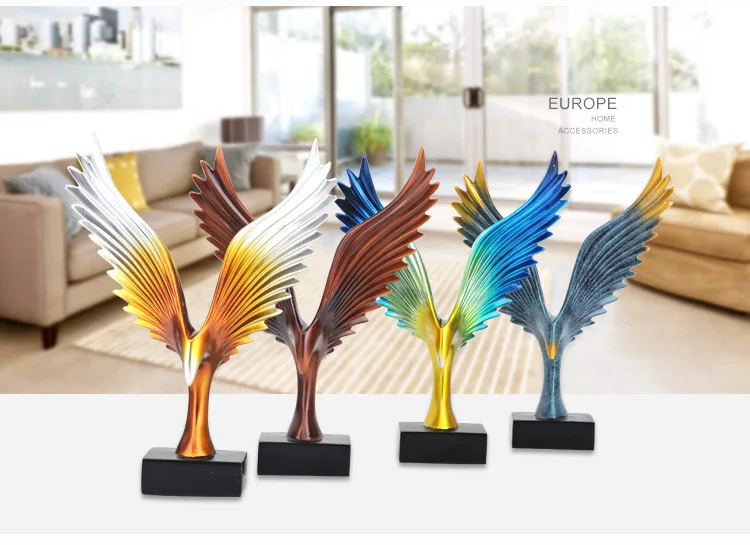 

creative American style Abstract eagle spreading wings artwork craft office desktop sculpture home decoration business gift a03