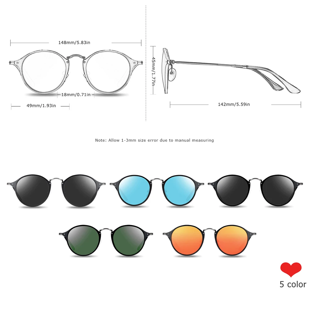 BARCUR New Vintage Sunglasses Round Aluminum Magnesium Male Sun glasses Female Retro Polarized oculos de sol