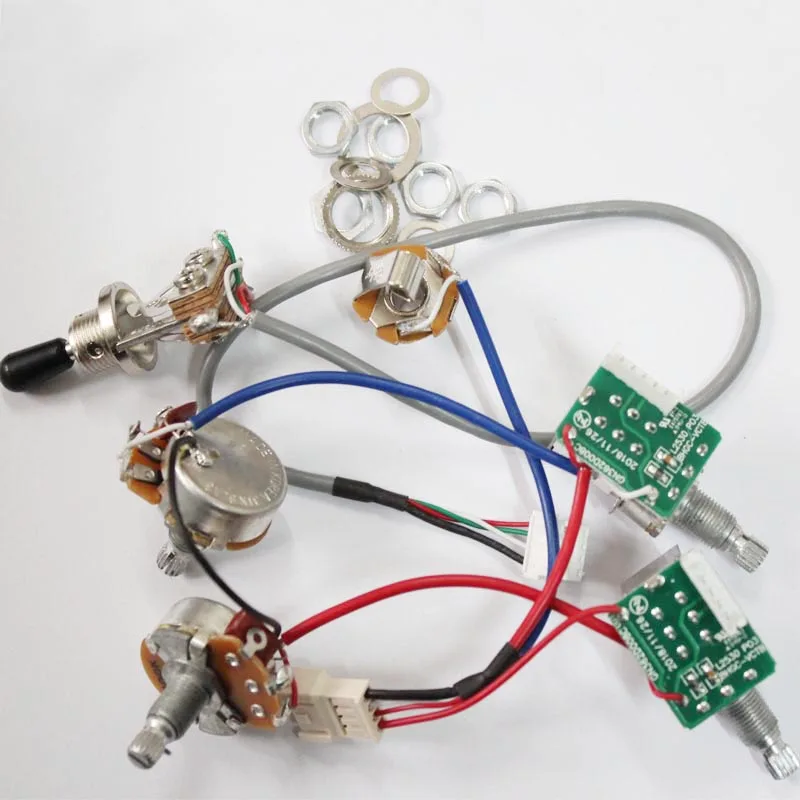 New Model Noise Reduction Wiring Harness For Epi 1 Toggle Switch + 4 Pots + Jack