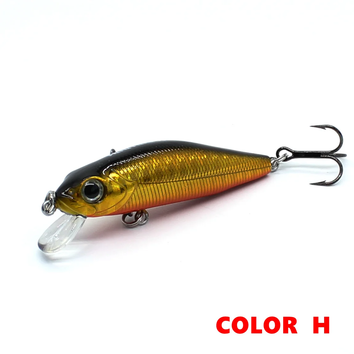 AOCLU-Sinking Small Minnow Lure, Hard Bait, Wobbler Lure, Beach Rock, Tuna Fishing, Sharp VMC Hooks, Long Easy Cast, 55mm, 5.5g