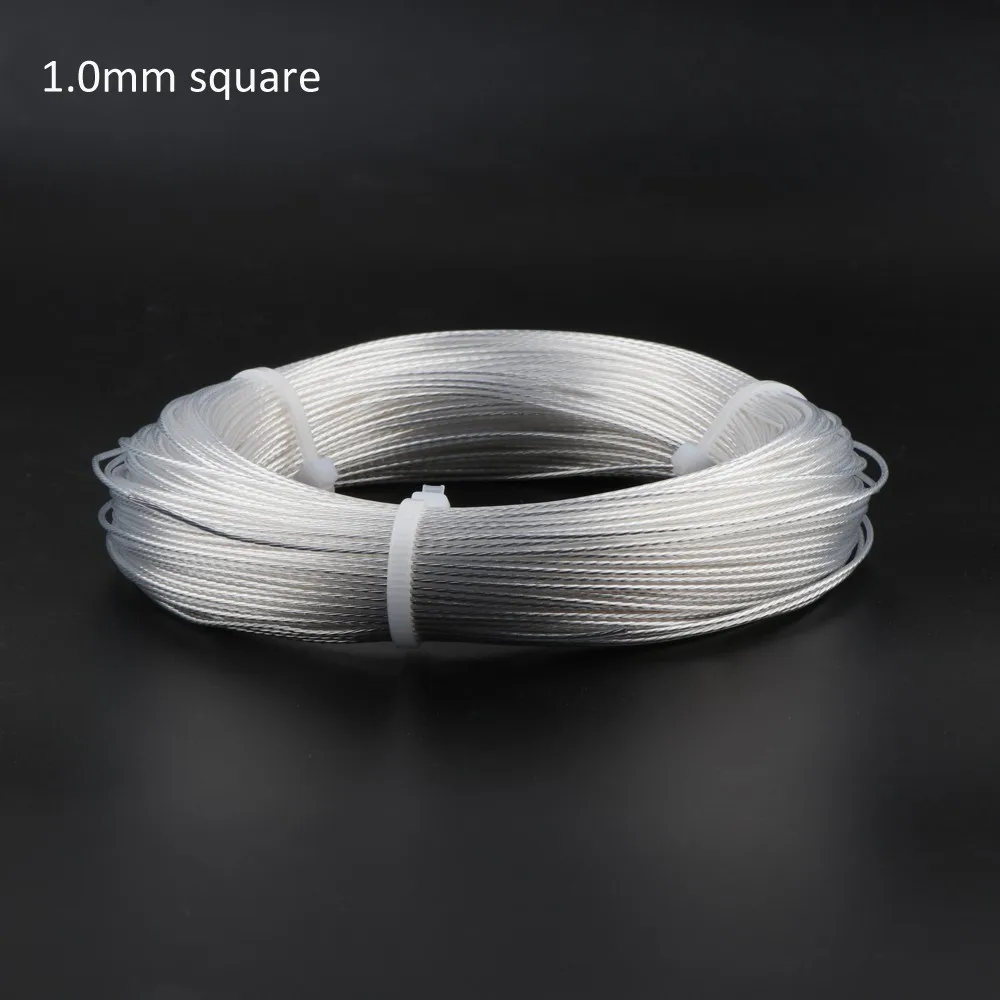 10m High Purity Silver Plated 6N OCC Wire Copper Cable For Hifi Audio DIY Amplifier Headphone Speaker cable 0.12/1/1.5/2 Square