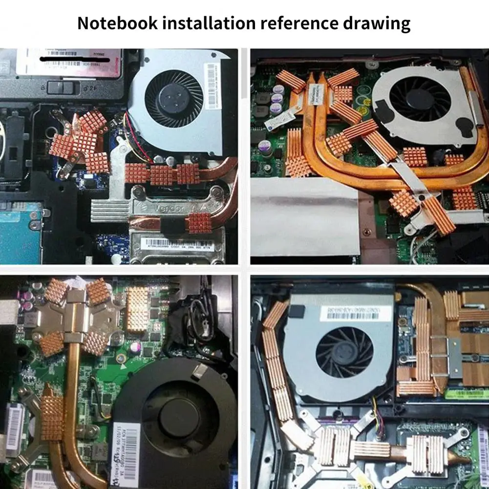 8Pcs Koellichaam Quick Cooling Eenvoudige Structuur Koper Mini Adhesive Terug Ssd Radiator Cooler Voor Pc