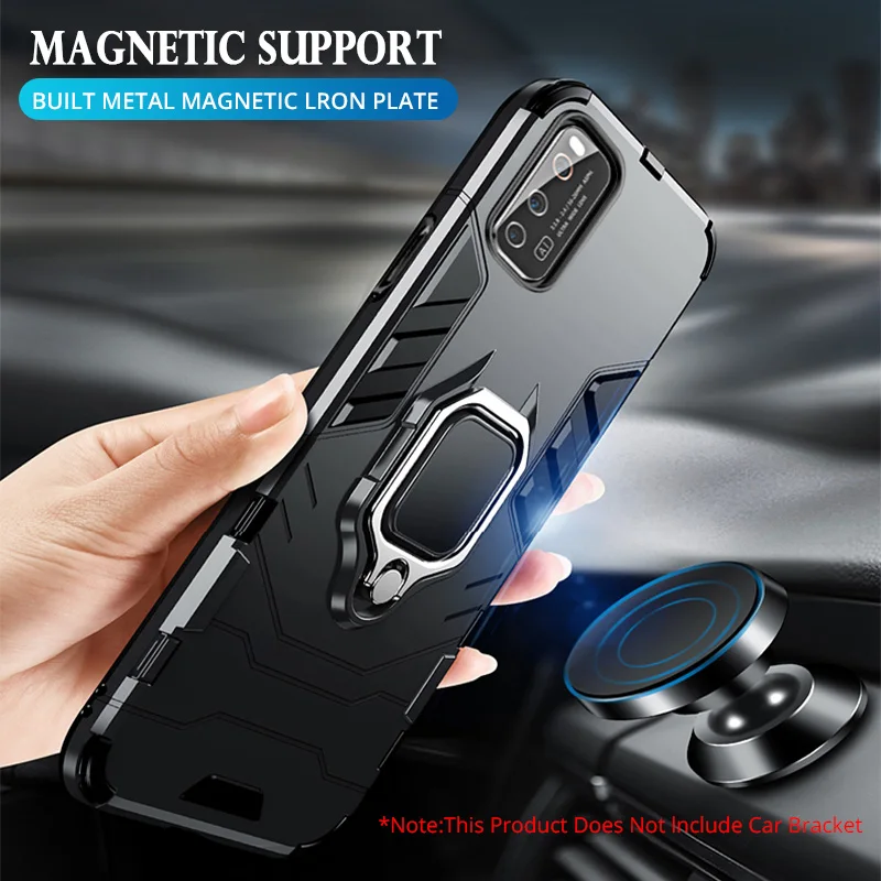 Case For Vivo iQOO Neo 3 Z1 Z1X U1 Neo3 NEX 3S 5G Anti Shock Proof Bracket Ring Magnetic Phone Cover