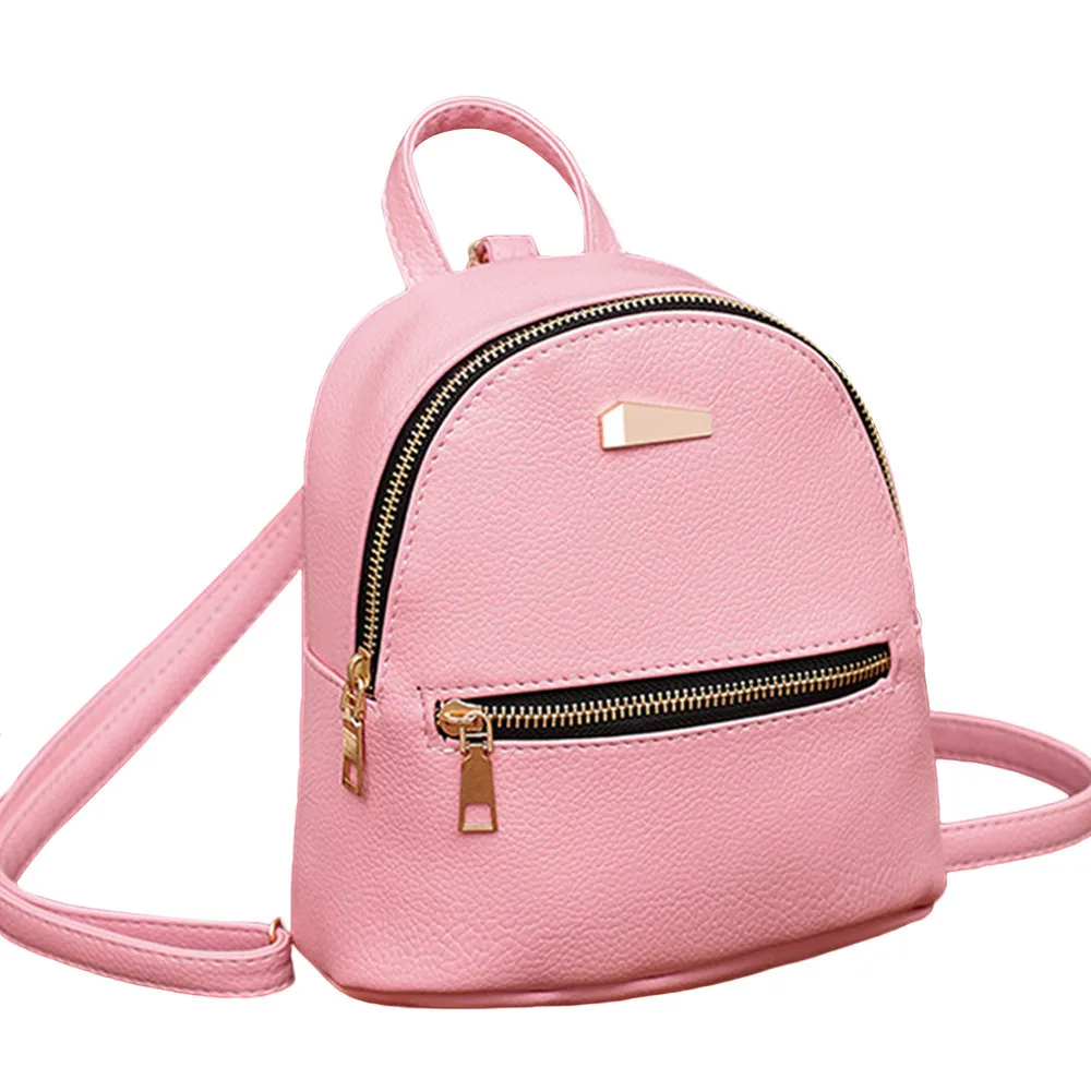 

Women Leather Backpack School Rucksack College Solid Fashion Ladies Satchel Travel Bag Rucksack Ladies Girls Casual Bag