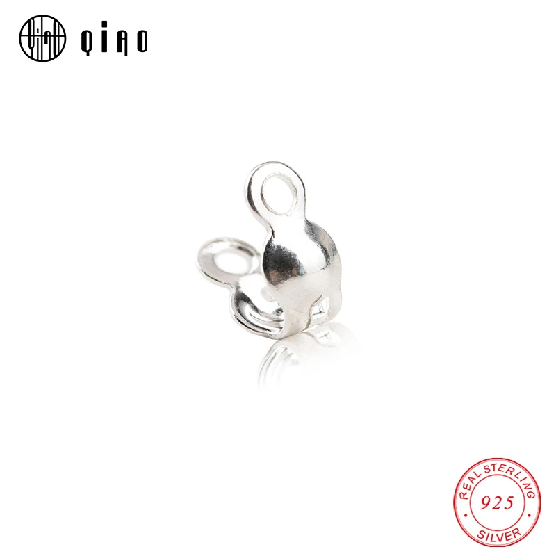 Para 925 Sterling Silver klamrami Soild srebrny przewód klip klamry koraliki i perły haki do bransoletki naszyjnik Making akcesoria