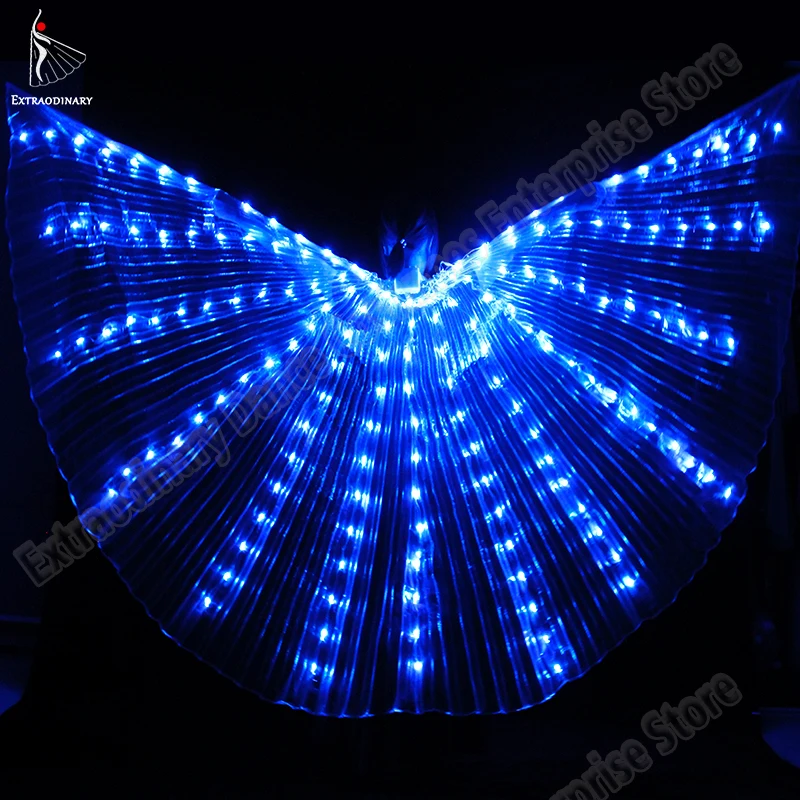 New Isis Wing Led Dance Adults Props 360 Angle LED Wing Butterfly Belly Dance lamp Sticks Performance Accessories 7 Colors