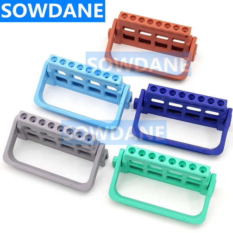 Dental Endo Files Holder 8 Holes with Record Endo Stand Endo Tray for Endodontic Files Organizer Endo Box Block Holders