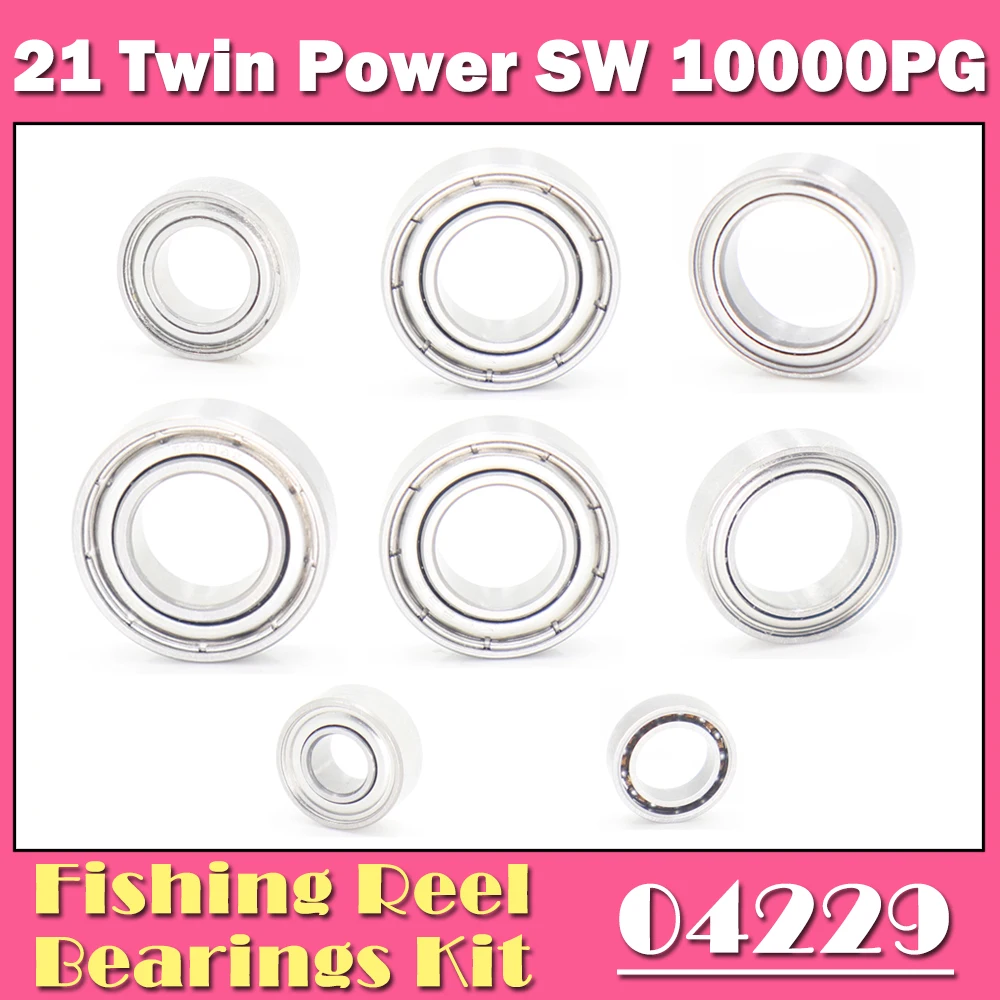 

Fishing Reel Stainless Steel Ball Bearings Kit For Shimano 21 Twin Power SW 10000PG 10000HG 04229 04230 Spinning Reels Bearing