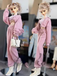 BJD 1/6 1/4 와플 스포츠 슈트 탑 및 바지, 1/3 인형 옷, 맞춤형 CWB236