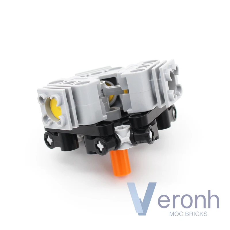 Moc 3 Cilinder Radiale Motor Model Bouwstenen Compatibele Pf Kit 2850 2851 2852 2853 Technische Onderdelen Montage Bakstenen Kind Speelgoed