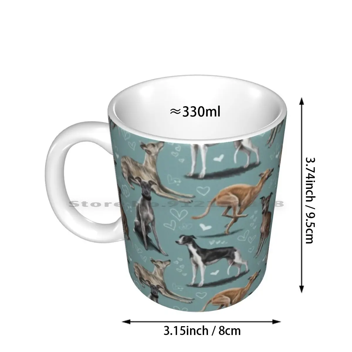 The Whippet Ceramic Mugs Coffee Cups Milk Tea Mug Whippet Sighthound Greyhound Italian Staghound Lurcher Galgo Iggy Longdog