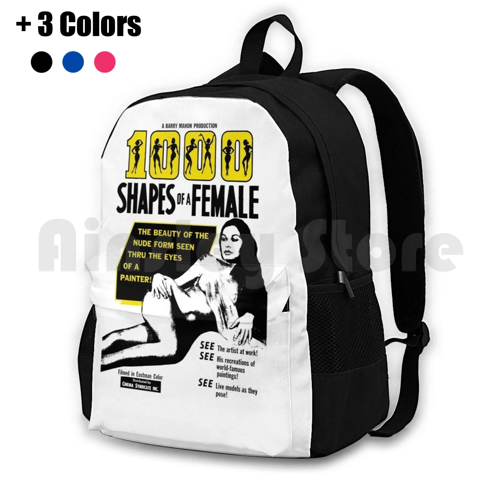 1 , 000 Shapes Of A Female Outdoor Hiking Backpack Riding Climbing Sports Bag Vintage Retro 60s 60s Movies Exploitation