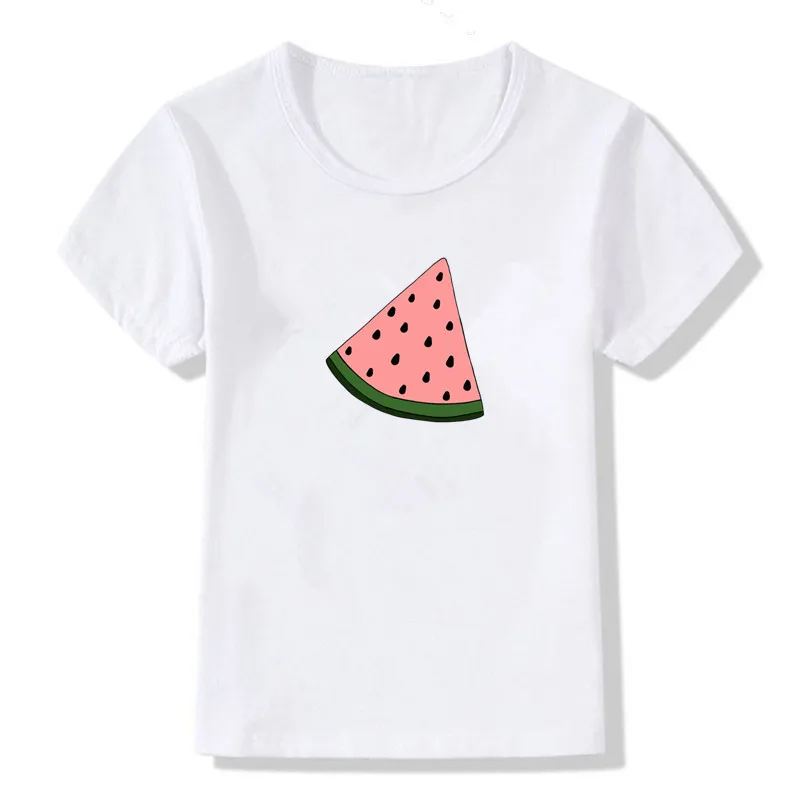 

Cartoon Watermelon Design Children's Funny T-shirts Boys Girls Cute Tops Tees Kids Summer Casual Clothes For Baby 1-12