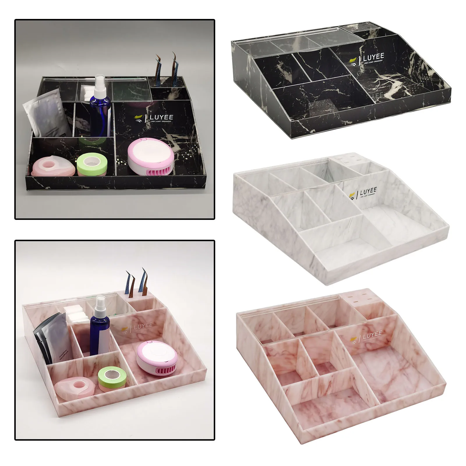 Storage Box for Makeup Brush and Eyelash Extension, Tweezers Holder, Organizer, Tool Storage, Display Box, Acessórios