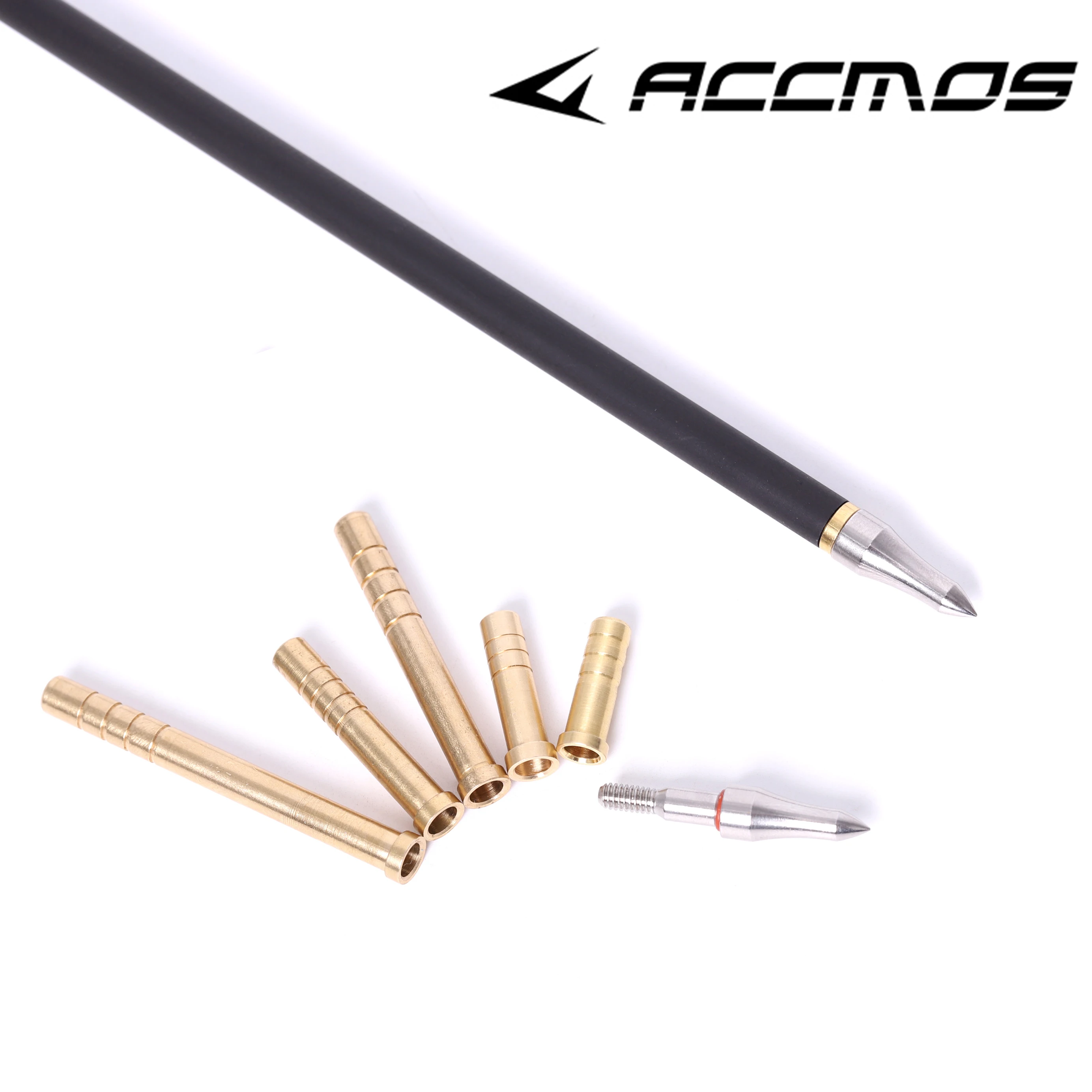 12pc Copper Insert Arrow Fit ID 6.2 mm  Carbon Fiberglass Arrows Shaft Archery DIY For Hunting 37grain /50grain