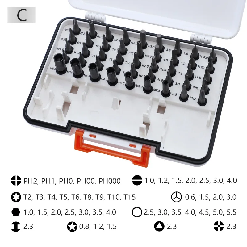 Juego de destornilladores de precisión, Mini destornillador de CR-V para teléfonos/ordenador/electrónica/portátiles, 18 Uds./31 Uds./47 Uds.