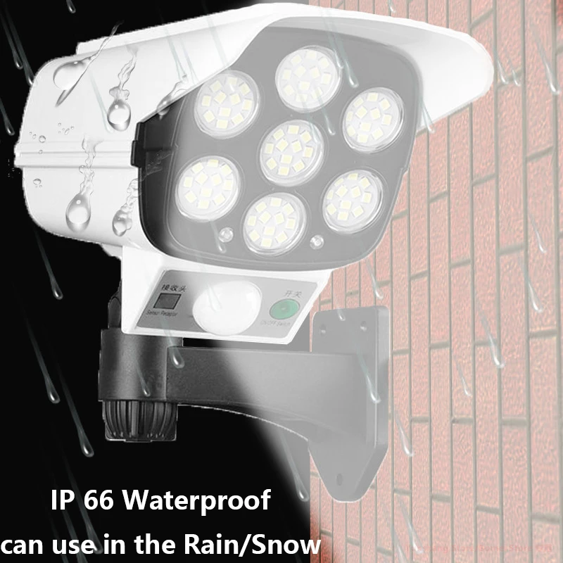 Fake Simulation Monitoring 84 LED Solar Light Waterproof Sunlight Solar Powered Wall Lamp Motion Sensor Outdoor Street Spotlight