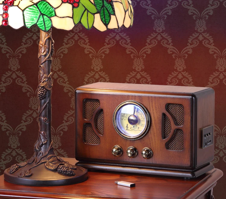 Aggiornamento TonAudio versione Bluetooth radio antica in legno di fascia alta altoparlante retrรฒ vecchio stile con scheda radio USB per anziani