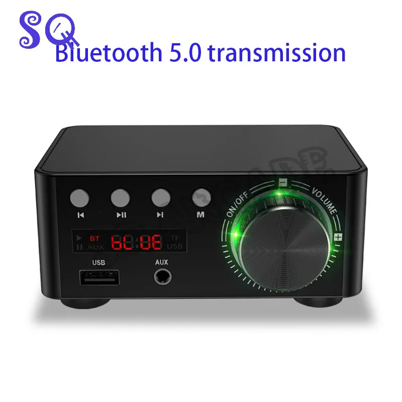 2021 New HIFI Bluetooth 5.0 Digital Power Audio Amplifier board 50WX2 Stereo AMP Amplificador Home Theater USB TF Card Player