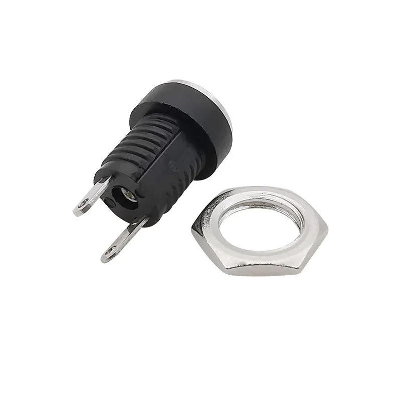 5.5mm x 2.5mm DC Power Jack Female Connector Nut Panel Mount Power Supply Terminal DC 5.5*2.5mm Plug Socket Adapter Connectors