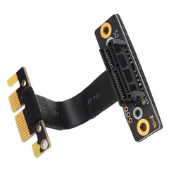 PCIe 3,0 x1 zu x1 Verlängerung Kabel PCI-E 8G/BPS Dual Vertikale 90 Grad Rechtwinklig PCI Express 1x Riser Card Ribbon Extender