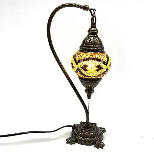 Turkish Mosaic Camel Neck Lamp - 8.5 