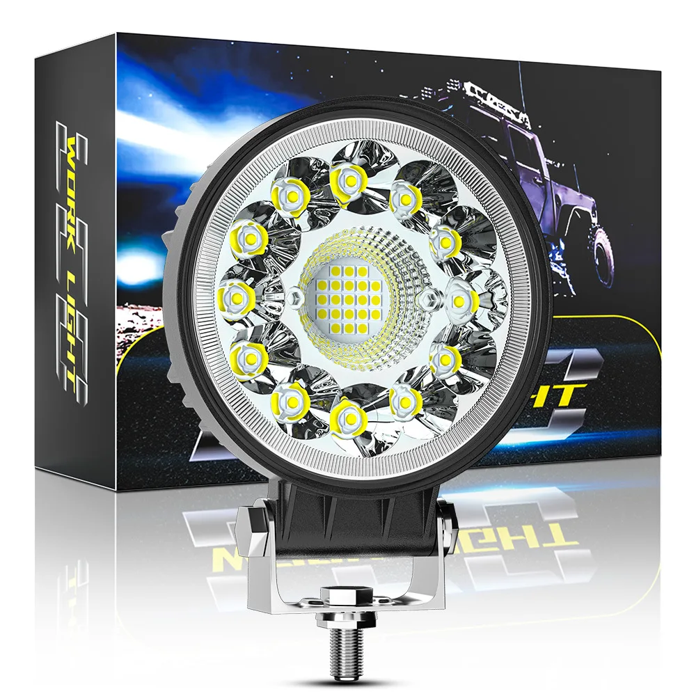 

Car LED work light round 4inch 33LED 99W work light modified truck headlight spot light